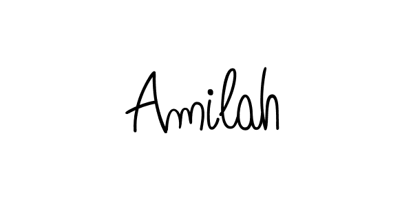 Make a beautiful signature design for name Amilah. With this signature (Angelique-Rose-font-FFP) style, you can create a handwritten signature for free. Amilah signature style 5 images and pictures png