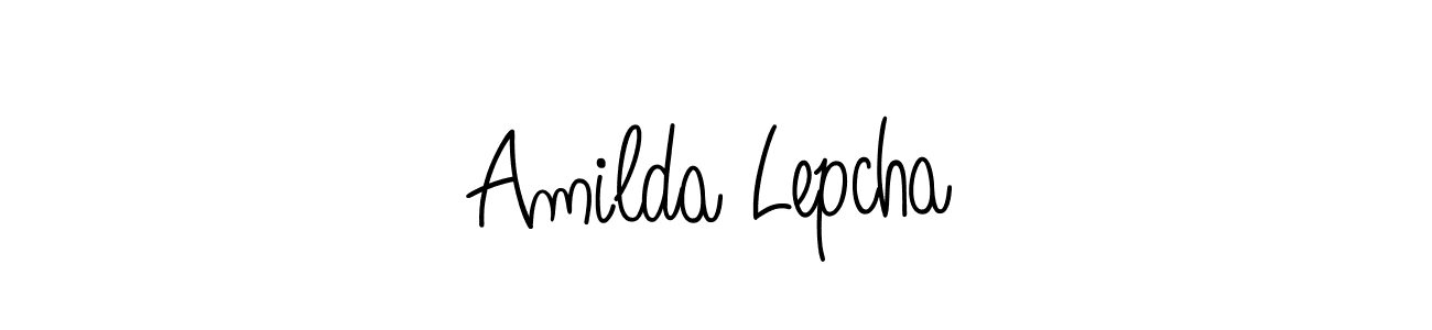 Make a beautiful signature design for name Amilda Lepcha. Use this online signature maker to create a handwritten signature for free. Amilda Lepcha signature style 5 images and pictures png