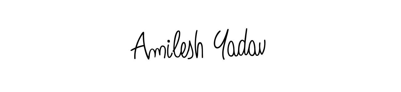 You should practise on your own different ways (Angelique-Rose-font-FFP) to write your name (Amilesh Yadav) in signature. don't let someone else do it for you. Amilesh Yadav signature style 5 images and pictures png