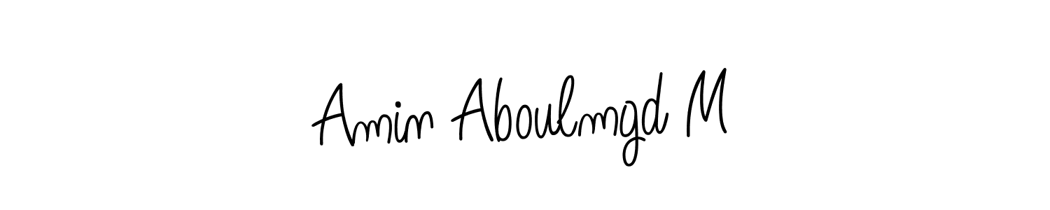 How to make Amin Aboulmgd M name signature. Use Angelique-Rose-font-FFP style for creating short signs online. This is the latest handwritten sign. Amin Aboulmgd M signature style 5 images and pictures png