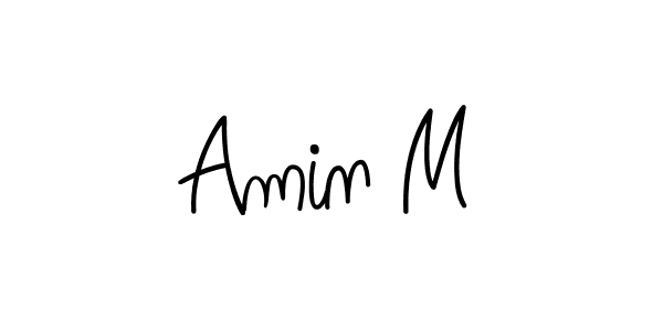 Make a beautiful signature design for name Amin M. Use this online signature maker to create a handwritten signature for free. Amin M signature style 5 images and pictures png