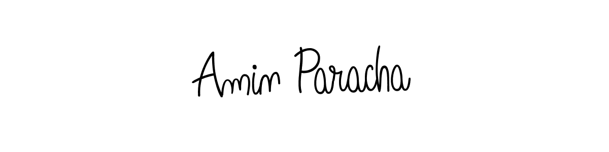 How to make Amin Paracha name signature. Use Angelique-Rose-font-FFP style for creating short signs online. This is the latest handwritten sign. Amin Paracha signature style 5 images and pictures png