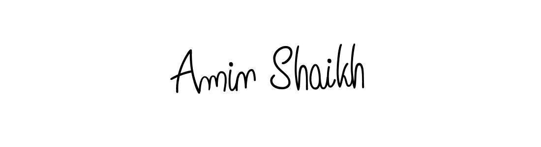 Design your own signature with our free online signature maker. With this signature software, you can create a handwritten (Angelique-Rose-font-FFP) signature for name Amin Shaikh. Amin Shaikh signature style 5 images and pictures png