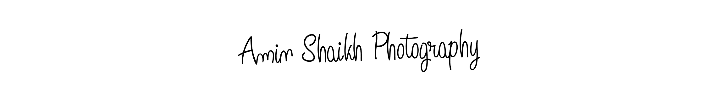 Design your own signature with our free online signature maker. With this signature software, you can create a handwritten (Angelique-Rose-font-FFP) signature for name Amin Shaikh Photography. Amin Shaikh Photography signature style 5 images and pictures png