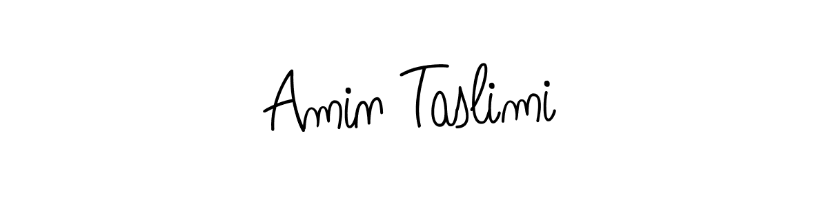 Amin Taslimi stylish signature style. Best Handwritten Sign (Angelique-Rose-font-FFP) for my name. Handwritten Signature Collection Ideas for my name Amin Taslimi. Amin Taslimi signature style 5 images and pictures png