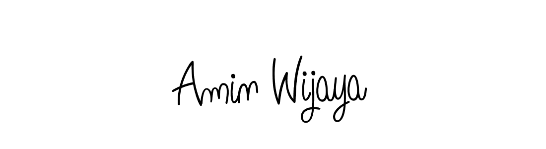 Make a beautiful signature design for name Amin Wijaya. With this signature (Angelique-Rose-font-FFP) style, you can create a handwritten signature for free. Amin Wijaya signature style 5 images and pictures png