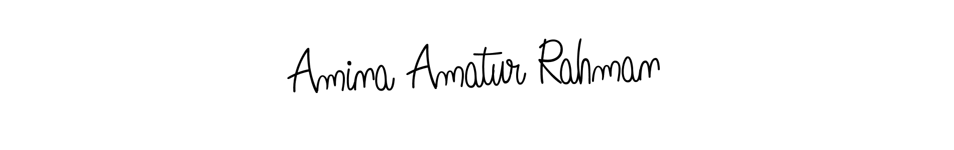 Make a short Amina Amatur Rahman signature style. Manage your documents anywhere anytime using Angelique-Rose-font-FFP. Create and add eSignatures, submit forms, share and send files easily. Amina Amatur Rahman signature style 5 images and pictures png