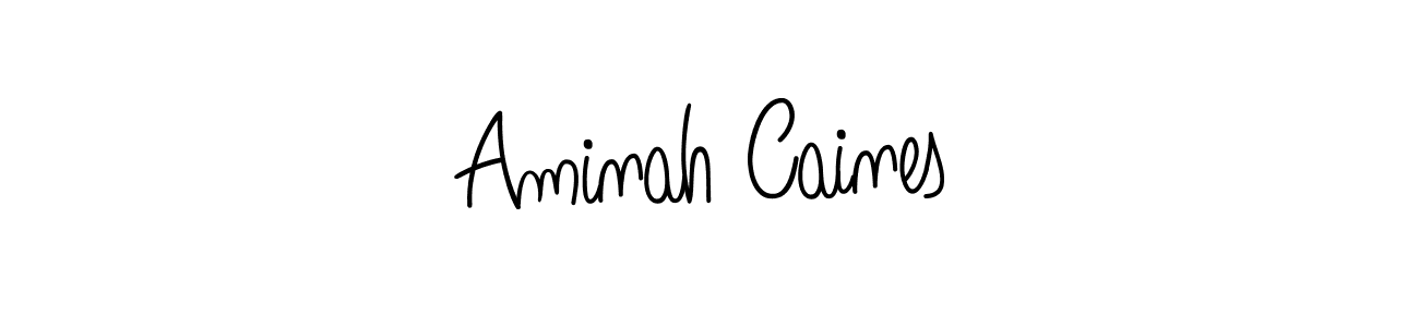 The best way (Angelique-Rose-font-FFP) to make a short signature is to pick only two or three words in your name. The name Aminah Caines include a total of six letters. For converting this name. Aminah Caines signature style 5 images and pictures png