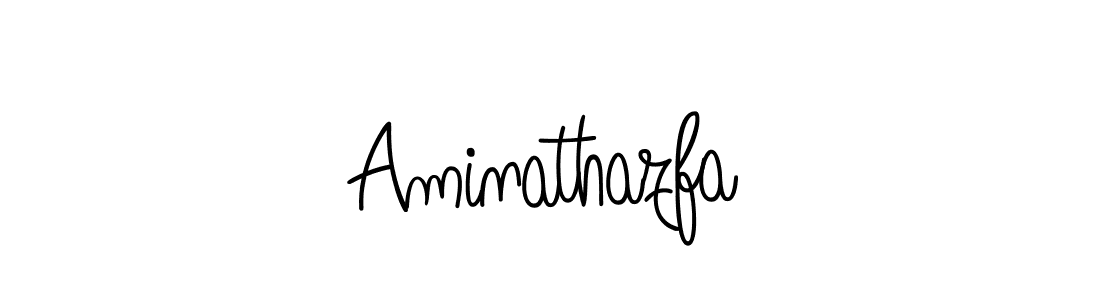 Create a beautiful signature design for name Aminathazfa. With this signature (Angelique-Rose-font-FFP) fonts, you can make a handwritten signature for free. Aminathazfa signature style 5 images and pictures png