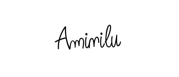 The best way (Angelique-Rose-font-FFP) to make a short signature is to pick only two or three words in your name. The name Aminilu include a total of six letters. For converting this name. Aminilu signature style 5 images and pictures png