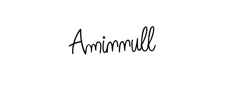 How to make Aminnull name signature. Use Angelique-Rose-font-FFP style for creating short signs online. This is the latest handwritten sign. Aminnull signature style 5 images and pictures png
