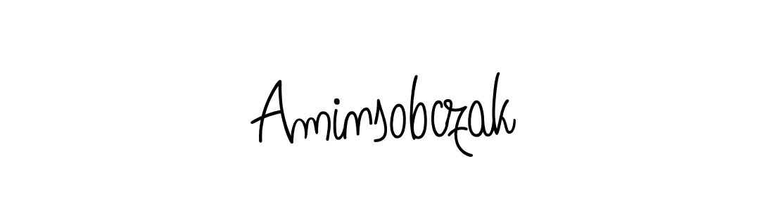 How to make Aminsobczak name signature. Use Angelique-Rose-font-FFP style for creating short signs online. This is the latest handwritten sign. Aminsobczak signature style 5 images and pictures png