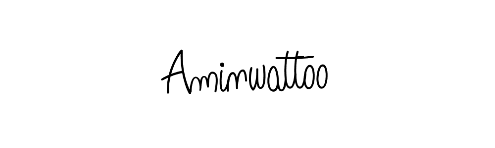 How to make Aminwattoo name signature. Use Angelique-Rose-font-FFP style for creating short signs online. This is the latest handwritten sign. Aminwattoo signature style 5 images and pictures png
