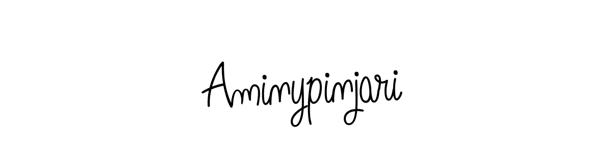 Create a beautiful signature design for name Aminypinjari. With this signature (Angelique-Rose-font-FFP) fonts, you can make a handwritten signature for free. Aminypinjari signature style 5 images and pictures png