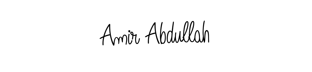 How to make Amir Abdullah name signature. Use Angelique-Rose-font-FFP style for creating short signs online. This is the latest handwritten sign. Amir Abdullah signature style 5 images and pictures png