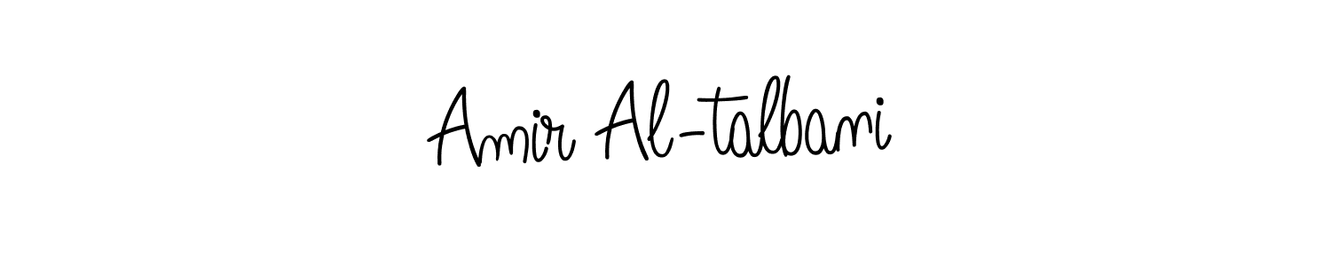 You should practise on your own different ways (Angelique-Rose-font-FFP) to write your name (Amir Al-talbani) in signature. don't let someone else do it for you. Amir Al-talbani signature style 5 images and pictures png