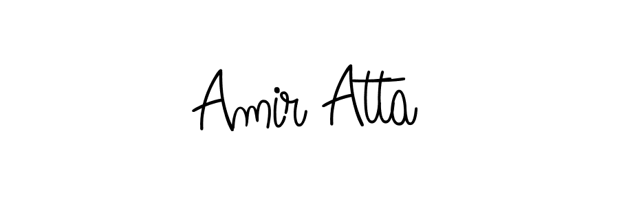 You should practise on your own different ways (Angelique-Rose-font-FFP) to write your name (Amir Atta) in signature. don't let someone else do it for you. Amir Atta signature style 5 images and pictures png