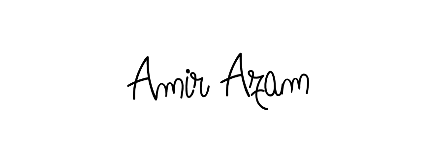 You should practise on your own different ways (Angelique-Rose-font-FFP) to write your name (Amir Azam) in signature. don't let someone else do it for you. Amir Azam signature style 5 images and pictures png