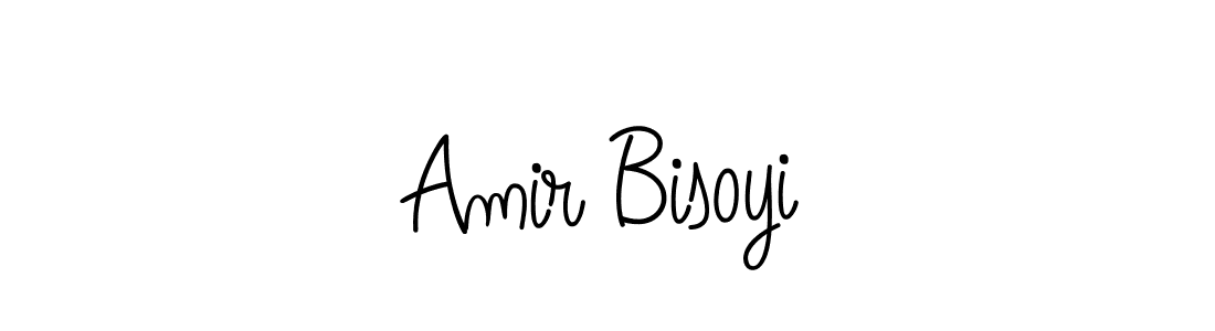 The best way (Angelique-Rose-font-FFP) to make a short signature is to pick only two or three words in your name. The name Amir Bisoyi include a total of six letters. For converting this name. Amir Bisoyi signature style 5 images and pictures png