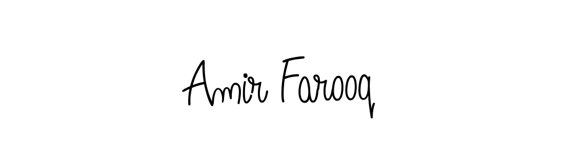 Make a beautiful signature design for name Amir Farooq. With this signature (Angelique-Rose-font-FFP) style, you can create a handwritten signature for free. Amir Farooq signature style 5 images and pictures png