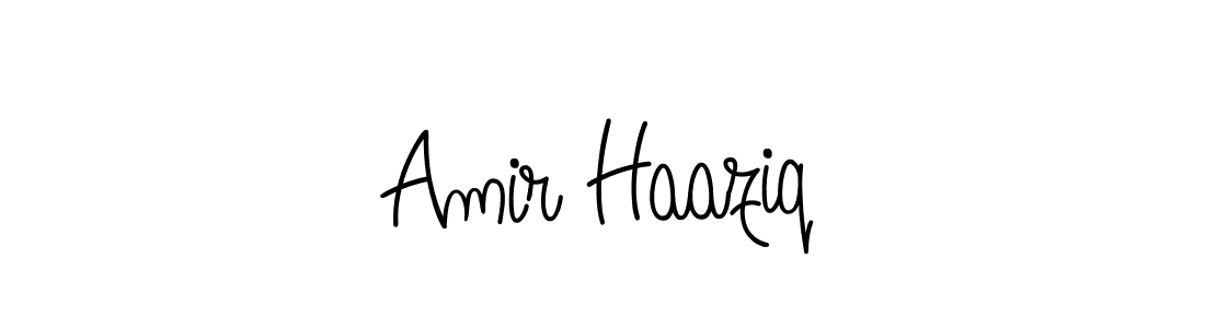 The best way (Angelique-Rose-font-FFP) to make a short signature is to pick only two or three words in your name. The name Amir Haaziq include a total of six letters. For converting this name. Amir Haaziq signature style 5 images and pictures png