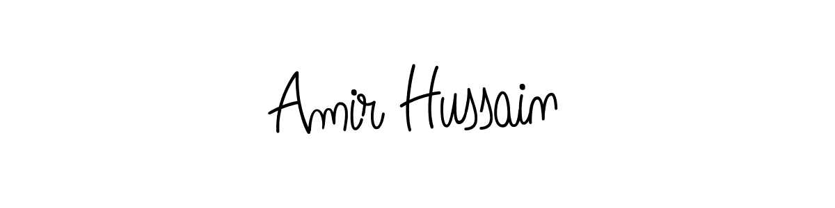 Make a beautiful signature design for name Amir Hussain. With this signature (Angelique-Rose-font-FFP) style, you can create a handwritten signature for free. Amir Hussain signature style 5 images and pictures png