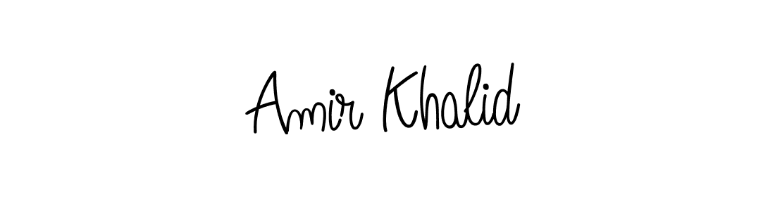 The best way (Angelique-Rose-font-FFP) to make a short signature is to pick only two or three words in your name. The name Amir Khalid include a total of six letters. For converting this name. Amir Khalid signature style 5 images and pictures png