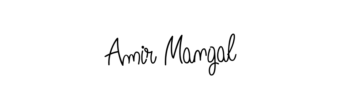 Amir Mangal stylish signature style. Best Handwritten Sign (Angelique-Rose-font-FFP) for my name. Handwritten Signature Collection Ideas for my name Amir Mangal. Amir Mangal signature style 5 images and pictures png