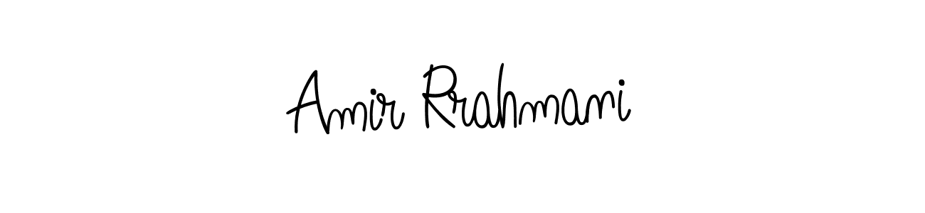 You should practise on your own different ways (Angelique-Rose-font-FFP) to write your name (Amir Rrahmani) in signature. don't let someone else do it for you. Amir Rrahmani signature style 5 images and pictures png