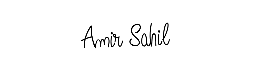 Make a beautiful signature design for name Amir Sahil. With this signature (Angelique-Rose-font-FFP) style, you can create a handwritten signature for free. Amir Sahil signature style 5 images and pictures png