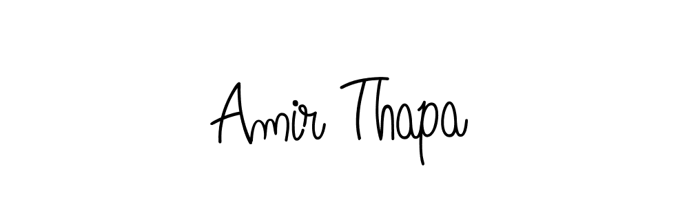 How to make Amir Thapa name signature. Use Angelique-Rose-font-FFP style for creating short signs online. This is the latest handwritten sign. Amir Thapa signature style 5 images and pictures png