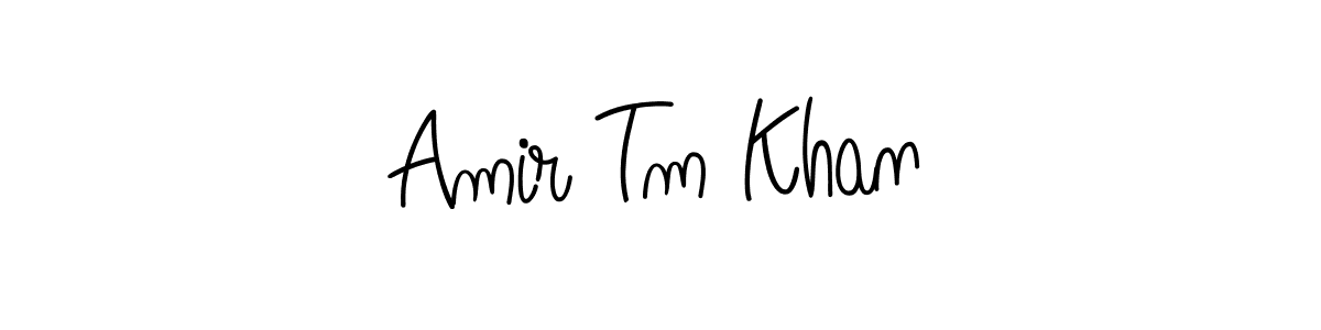 You should practise on your own different ways (Angelique-Rose-font-FFP) to write your name (Amir Tm Khan) in signature. don't let someone else do it for you. Amir Tm Khan signature style 5 images and pictures png