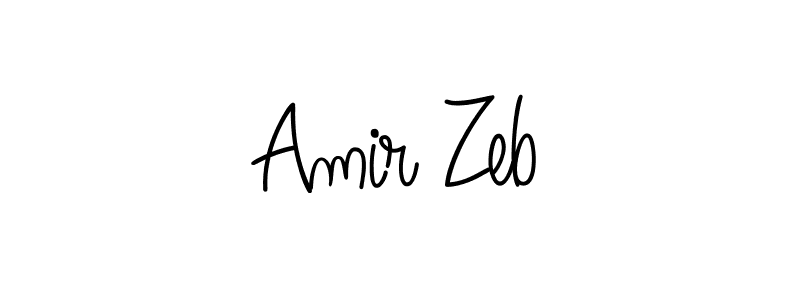The best way (Angelique-Rose-font-FFP) to make a short signature is to pick only two or three words in your name. The name Amir Zeb include a total of six letters. For converting this name. Amir Zeb signature style 5 images and pictures png