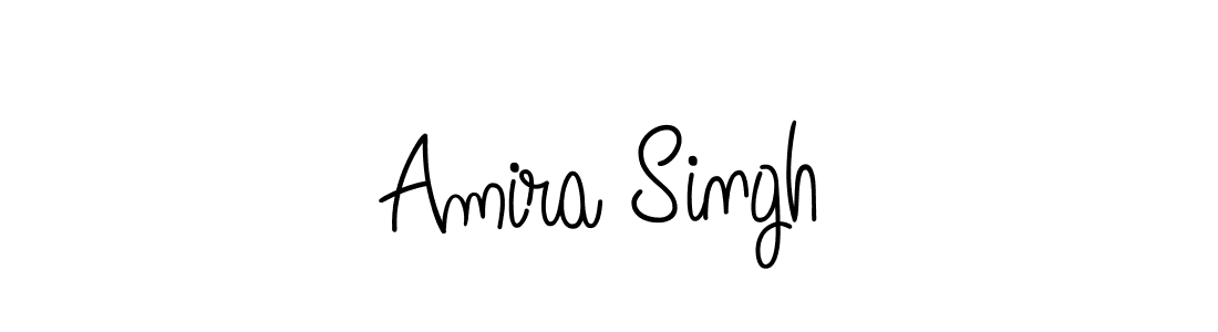 The best way (Angelique-Rose-font-FFP) to make a short signature is to pick only two or three words in your name. The name Amira Singh include a total of six letters. For converting this name. Amira Singh signature style 5 images and pictures png