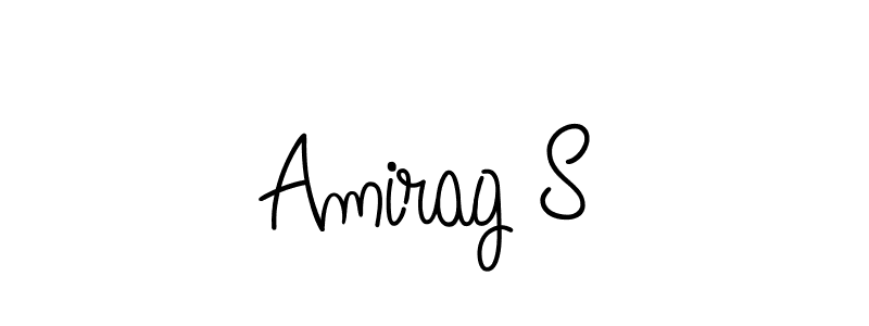 Use a signature maker to create a handwritten signature online. With this signature software, you can design (Angelique-Rose-font-FFP) your own signature for name Amirag S. Amirag S signature style 5 images and pictures png