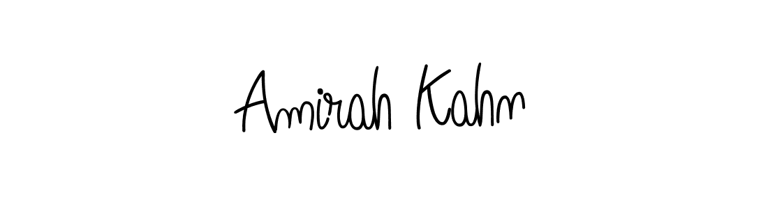 Make a short Amirah Kahn signature style. Manage your documents anywhere anytime using Angelique-Rose-font-FFP. Create and add eSignatures, submit forms, share and send files easily. Amirah Kahn signature style 5 images and pictures png