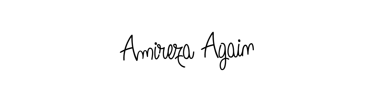 You should practise on your own different ways (Angelique-Rose-font-FFP) to write your name (Amireza Again) in signature. don't let someone else do it for you. Amireza Again signature style 5 images and pictures png