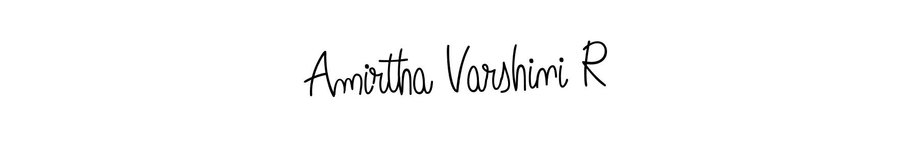 It looks lik you need a new signature style for name Amirtha Varshini R. Design unique handwritten (Angelique-Rose-font-FFP) signature with our free signature maker in just a few clicks. Amirtha Varshini R signature style 5 images and pictures png