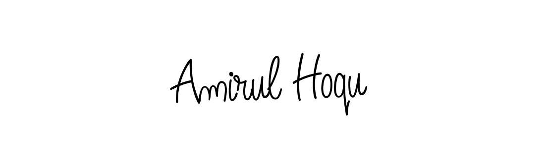 How to make Amirul Hoqu name signature. Use Angelique-Rose-font-FFP style for creating short signs online. This is the latest handwritten sign. Amirul Hoqu signature style 5 images and pictures png