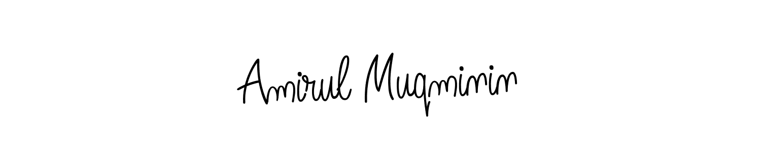 Create a beautiful signature design for name Amirul Muqminin. With this signature (Angelique-Rose-font-FFP) fonts, you can make a handwritten signature for free. Amirul Muqminin signature style 5 images and pictures png