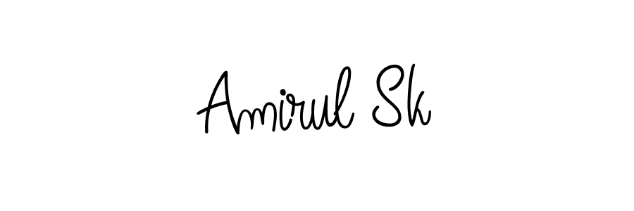 How to make Amirul Sk name signature. Use Angelique-Rose-font-FFP style for creating short signs online. This is the latest handwritten sign. Amirul Sk signature style 5 images and pictures png