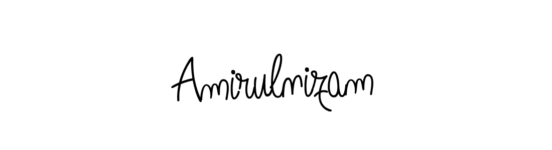 if you are searching for the best signature style for your name Amirulnizam. so please give up your signature search. here we have designed multiple signature styles  using Angelique-Rose-font-FFP. Amirulnizam signature style 5 images and pictures png