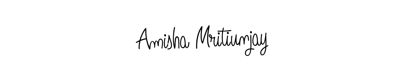 Design your own signature with our free online signature maker. With this signature software, you can create a handwritten (Angelique-Rose-font-FFP) signature for name Amisha Mritiunjay. Amisha Mritiunjay signature style 5 images and pictures png