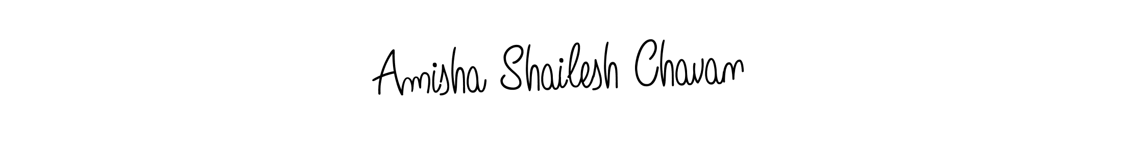 Use a signature maker to create a handwritten signature online. With this signature software, you can design (Angelique-Rose-font-FFP) your own signature for name Amisha Shailesh Chavan. Amisha Shailesh Chavan signature style 5 images and pictures png
