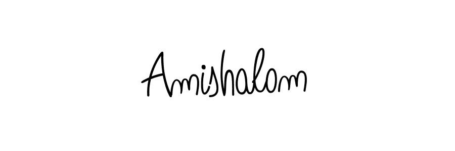 Amishalom stylish signature style. Best Handwritten Sign (Angelique-Rose-font-FFP) for my name. Handwritten Signature Collection Ideas for my name Amishalom. Amishalom signature style 5 images and pictures png