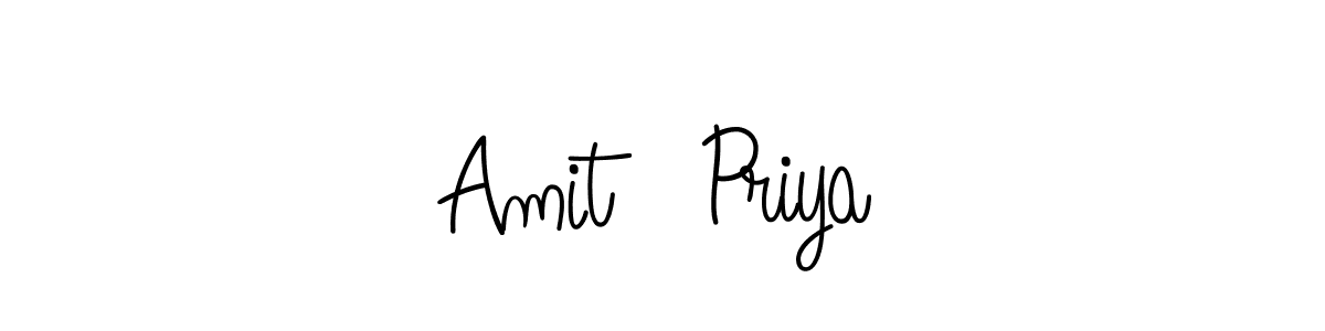 This is the best signature style for the Amit   Priya name. Also you like these signature font (Angelique-Rose-font-FFP). Mix name signature. Amit   Priya signature style 5 images and pictures png