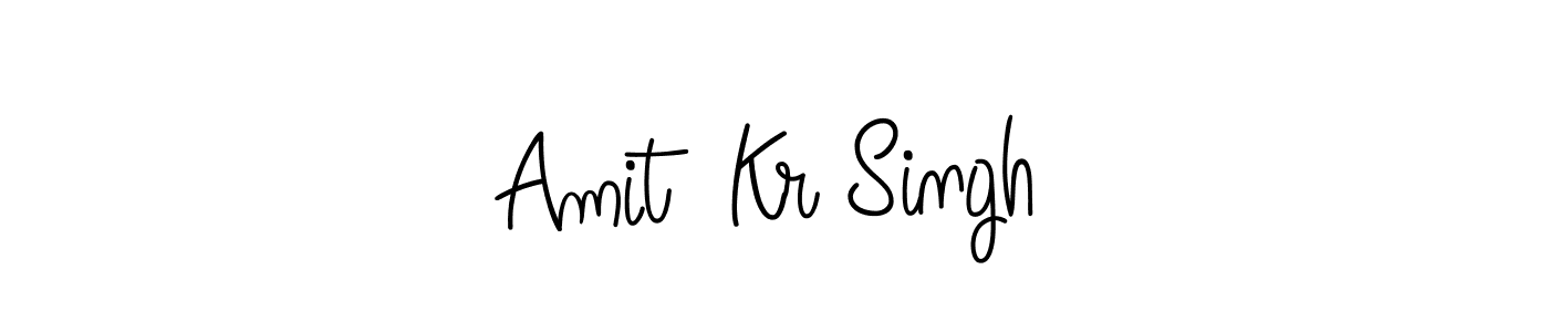 Make a beautiful signature design for name Amit  Kr Singh. With this signature (Angelique-Rose-font-FFP) style, you can create a handwritten signature for free. Amit  Kr Singh signature style 5 images and pictures png