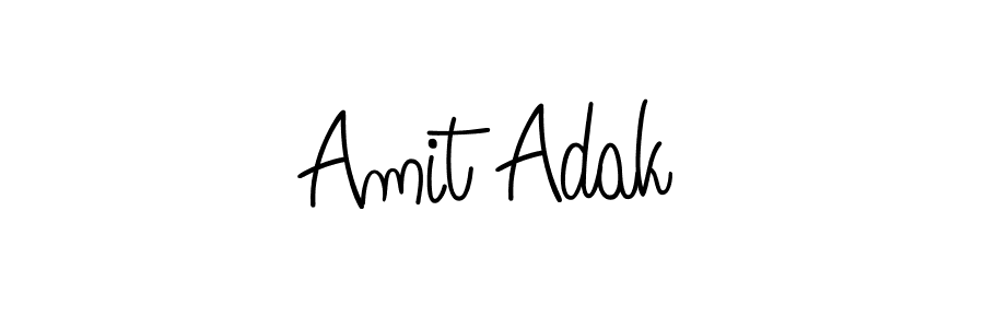 How to make Amit Adak name signature. Use Angelique-Rose-font-FFP style for creating short signs online. This is the latest handwritten sign. Amit Adak signature style 5 images and pictures png