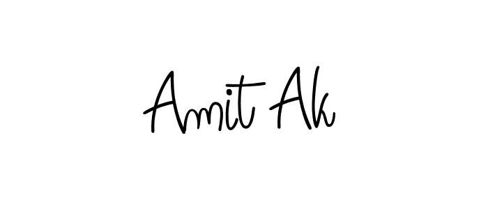 Design your own signature with our free online signature maker. With this signature software, you can create a handwritten (Angelique-Rose-font-FFP) signature for name Amit Ak. Amit Ak signature style 5 images and pictures png