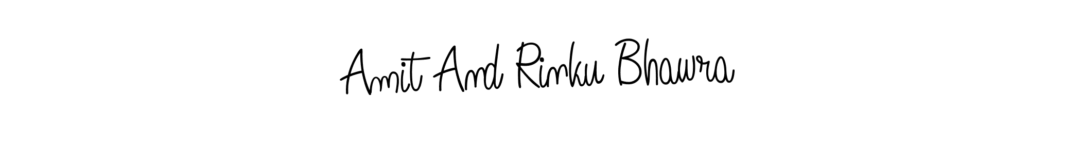 How to Draw Amit And Rinku Bhawra signature style? Angelique-Rose-font-FFP is a latest design signature styles for name Amit And Rinku Bhawra. Amit And Rinku Bhawra signature style 5 images and pictures png